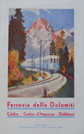 Italie Jolie Petite Publicité Chemins De Fer Italiens 1933 - Chemin De Fer