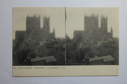 Cpa Vues Stéréoscopiques Angleterre Lincoln La Cathédrale - VRA15 - Lincoln