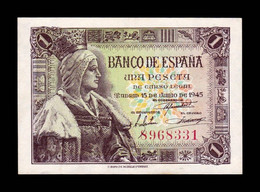 España Spain 1 Peseta Queen Isabel I Of Castille 1945 Pick 128 Sin Serie EBC XF - 1-2 Pesetas