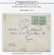 Algérie Tarifs Postaux - Lettre - Briefe U. Dokumente