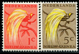 NL0408 Netherlands New Guinea 1954 National Bird Of Paradise 2V MNH - Nederlands Nieuw-Guinea