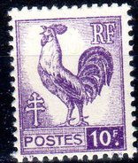 COQ D'ALGER - 10F Violet  - N° 646** - 1944 Hahn Und Marianne D'Alger