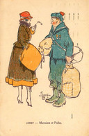 WW1 Guerre 14/18 War * CPA Illustrateur LEROY * Satirique * Marraines Et Poilus - Oorlog 1914-18
