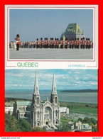 2 CPSM/gf  QUEBEC (Canada).  La Citadelle, Relève De La Garde /  La Basilique Sainte-Anne-De-Beaupré. ..*6204 - Québec - La Citadelle