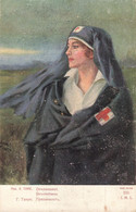 Guerre 1914 1918 Illustration Dévouement Infirmière Croix Rouge Française - Guerra 1914-18
