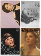 (4530) LOT  De 4 Cartes Postales RIKA ZARAI ( I Dedicacée) - Cantantes Y Músicos