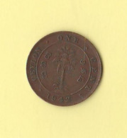 Ceylon 1 One Cent 1942 King George VI° British Administration  Bronze Coin - Andere - Azië