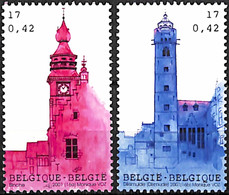 [154264]TB//**/Mnh-Belgique 2001 - N° 3015/16, Beffrois, Binche Et Diksmuide, Religion, Architecture, SC, SNC - Unused Stamps