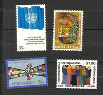 Nations Unies (N.Y) N°261, 281, 284, 285 Cote 4.85€ - Usados