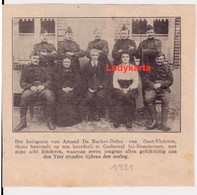 AMAND DE BACKER - DELVA - OOSTVLETEREN - 1921 - AFBEELDING UIT EEN TIJDSCHRIFT - Unclassified
