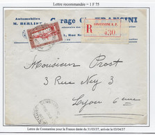 Algérie Tarifs Postaux - Lettre - Lettres & Documents