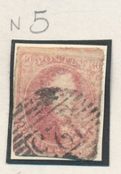 BELGIUM  COB 5 USED P 23 - 1849-1850 Médaillons (3/5)