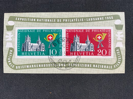 1955 Suisse - Switzerland, Bf N°15, Exposition Philatélique De Lausanne - Blocks & Sheetlets & Panes