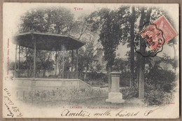 CPA 81 - LAVAUR - Square Lucien Mengaud - TB PLAN KIOSQUE MUSIQUE + Jolie Oblitération 1903 - Lavaur