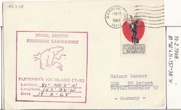 USA Driftstation ICE-ISLAND T-3 Card Ca Fletcher's Ice Island T-3 Periode 4 Ca  FB 27 1968  (DR128B) - Wetenschappelijke Stations & Arctic Drifting Stations