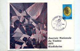 Carte Cachet Riediheim Journee Du Timbre 1975 - Gedenkstempels