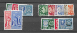1955 MNH Norway Year Collection According Michel System - Volledig Jaar