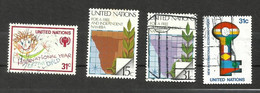 Nations Unies (N.Y) N°303 à 305, 309 Cote 4.80€ - Oblitérés