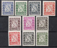 Martinique Timbres Taxe N°27 à 36* Neufs Charnières TB Cote : 11,50 € - Impuestos