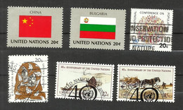 Nations Unies (N.Y) N°398, 400, 408, 414, 438, 439 Cote 6.50€ - Used Stamps