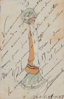 CPA ILLUSTRATEUR ART NOUVEAU FEMME AU CHAPEAU - Other & Unclassified