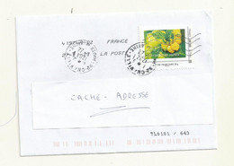 FRANCE DU COLLECTOR LES FRAMBOISES JAUNES  SUR LETTRE . - Collectors