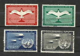Nations Unies (N.Y) POSTE AERIENNE N°1 à 4 Cote 6.20€ - Poste Aérienne