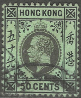 Hong Kong. 1912-21 KGV. 50c Used. Mult Crown CA W/M SG 111 - Gebruikt