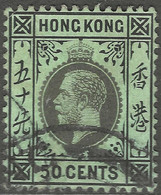 Hong Kong. 1912-21 KGV. 50c Used. Mult Crown CA W/M SG 111 - Oblitérés