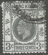 Hong Kong. 1921-37 KGV. 3c Used. Mult Script CA W/M SG 119 - Oblitérés