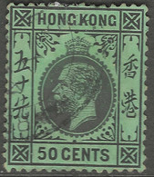 Hong Kong. 1921-37 KGV. 50c Used. Mult Script CA W/M SG 128 - Oblitérés