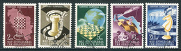 YUGOSLAVIA 1950 Chess Olympiad Used.  Michel 616-20 - Usati