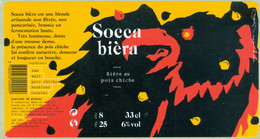 1 étiquette Autocollante Bière Socca Bièra 33cl - Birra