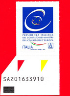 Nuovo - MNH - ITALIA - 2021 - Presidenza Italiana Del Comitato Dei Ministri Del Consiglio D’Europa – Logo - A Zona 1 - 2021-...: Ungebraucht