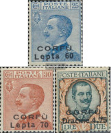 Ionic Islands I-III (complete Issue) Not Spent Unmounted Mint / Never Hinged 1923 Italian Cast Korfu - Ionische Eilanden