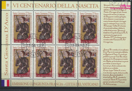Vatikanstadt 1737Klb Kleinbogen (kompl.Ausg.) Gestempelt 2012 Geburtstag Hl. Jeanne D Arc (9670976 - Used Stamps