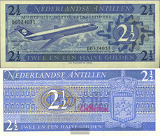 Dutch Antilles Pick-number: 21a Uncirculated 1970 2 1/2 Gulden Aircraft - Antilles Néerlandaises (...-1986)