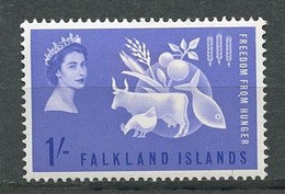 FALKLAND 1963 N° 140 * Neuf MH Trace Charnière TTB C 18 € Campagne Contre La Faim Animaux Bovins Vache Poissons Blé - Falklandeilanden