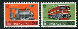 YUGOSLAVIA 1972 International Railway Union  MNH / **.  Michel 1469-70 - Nuevos