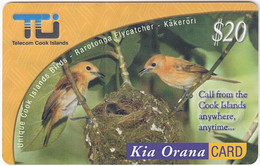 COOK ISLANDS A-025 Prepaid Telecom - Animal, Bird - Used - Iles Cook