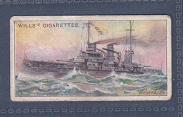 The Worlds Dreadnoughts 1910 - 13 "Westfallen" Germany  -  Wills Cigarette Card - Original  - Antique - Military - Ships - Wills
