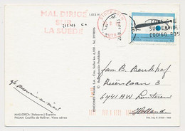 Card Spain - The Netherlands 1993 - MAL DIRIGÉ SUR LA SUEDE ( Missent To Sweden ) - Covers & Documents