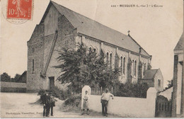 MESQUER ( L. Inf. ) - L'Eglise. Personnages Devant L'Eglise. - Mesquer Quimiac