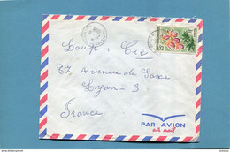 Marcophilie-lettre De Saint Pierre Et Miquelon Cad 1966 Stamp Thématic N°632 Flower Cypripedium - Lettres & Documents