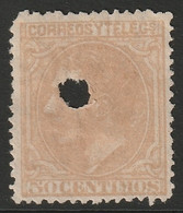 Spain 1879 Sc 248 Espagne Ed 206T Yt 190 Telegraph Cancel - Télégraphe