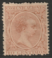 Spain 1889 Sc 259 Espagne Ed 217 Yt 200 MH* Disturbed Gum - Nuevos