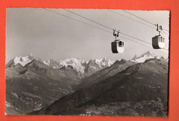 ZKH-07 Crans-Montana Télécabine Bella-Lui, Tampon Du Restaurant, Circulé 1955. Dubost 1002 - Crans-Montana