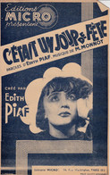 C’était Un Jour De Fête > 02/12) Partition Musicale Ancienne > "Édith Piaf" > - Chant Soliste