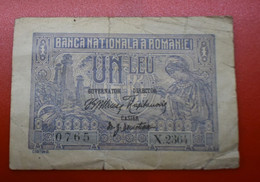 Romania 1 Leu 1937/1938 GOOD BANCA NATIONALA A ROMANIEI UN LEU GUVERNATOR CASIER CENTRAL 21 OCTOMVRIE 1937 - Roemenië