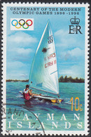 Cayman Islands 1996 Used Sc #718 10c Sailing Modern Olympic Games - Cayman Islands